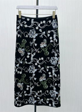 良月●2025冬季新品 丝绒半身裙女高腰显瘦气质通勤直筒长裙7366