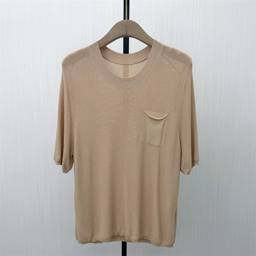 图●2026夏季新品 短袖针织衫女宽松轻薄简约打底显瘦T恤上衣1032