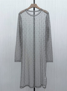 伊●2026夏季新品 透视网纱罩衫裙女设计感外搭叠穿长款裙子3160
