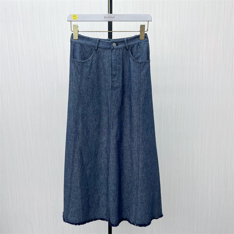 fei●2025秋季新品 牛仔半身裙女高腰显瘦气质百搭大摆长裙7064