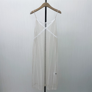 fei●2026春季新品 镂空叠穿罩衫吊带裙女别致蕾丝外搭连衣裙5155