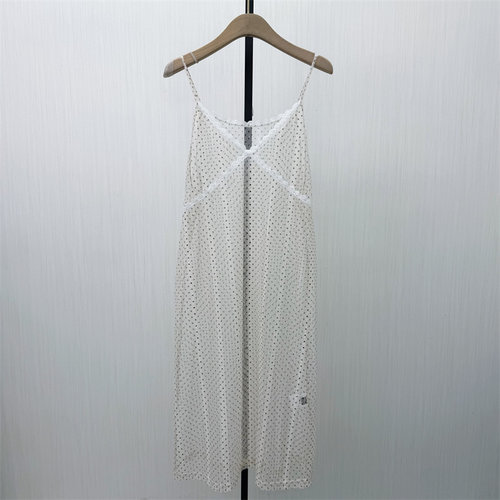 fei●2026春季新品 镂空叠穿罩衫吊带裙女别致蕾丝外搭连衣裙5155