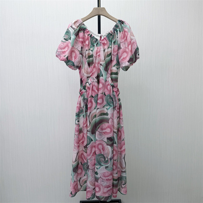 图●2026夏季新品 法式泡泡袖连衣裙女气质显瘦小清新茶歇裙4279