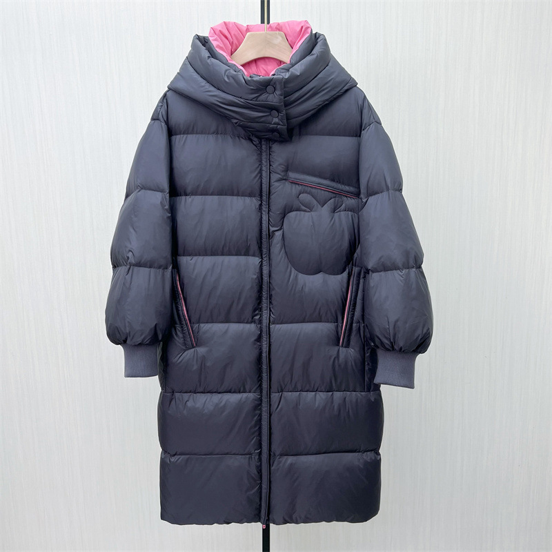 图●2025冬季新品 长款鹅绒服女时尚休闲百搭宽松保暖厚外套8705
