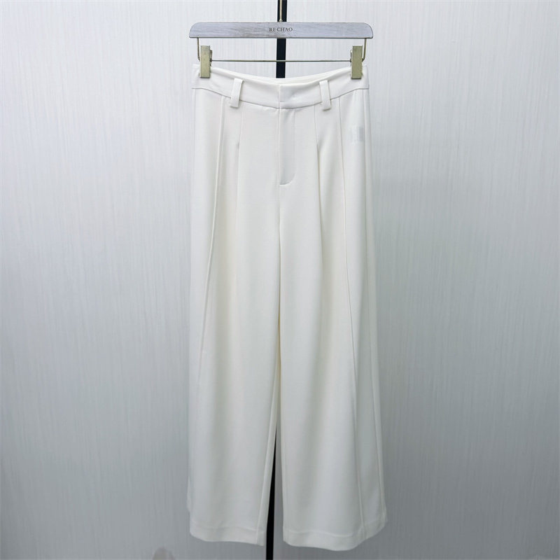 迪●2026春季新品 西装阔腿裤女高腰显瘦直筒通勤气质长裤6652