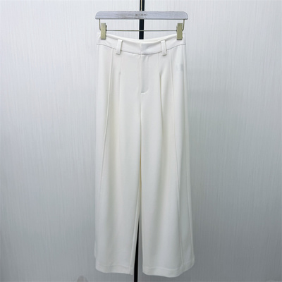 迪●2026春季新品 西装阔腿裤女高腰显瘦直筒通勤气质长裤6652