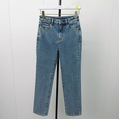 fei●2026秋季新品 直筒小脚牛仔裤女高腰显瘦修身长裤铅笔裤7300