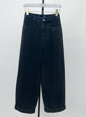 C●2025冬季新品 加绒牛仔裤女高腰显瘦宽松休闲直筒阔腿裤5058