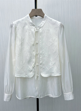 良月●2025春季新品 法式长袖衬衫女小众气质别致宽松上衣3523