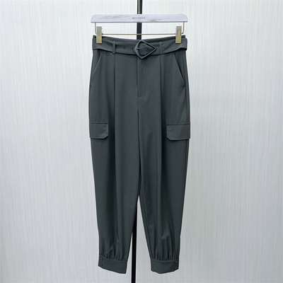 迪●2025夏季新品 工装哈伦裤女高腰显瘦宽松休闲直筒长裤6909