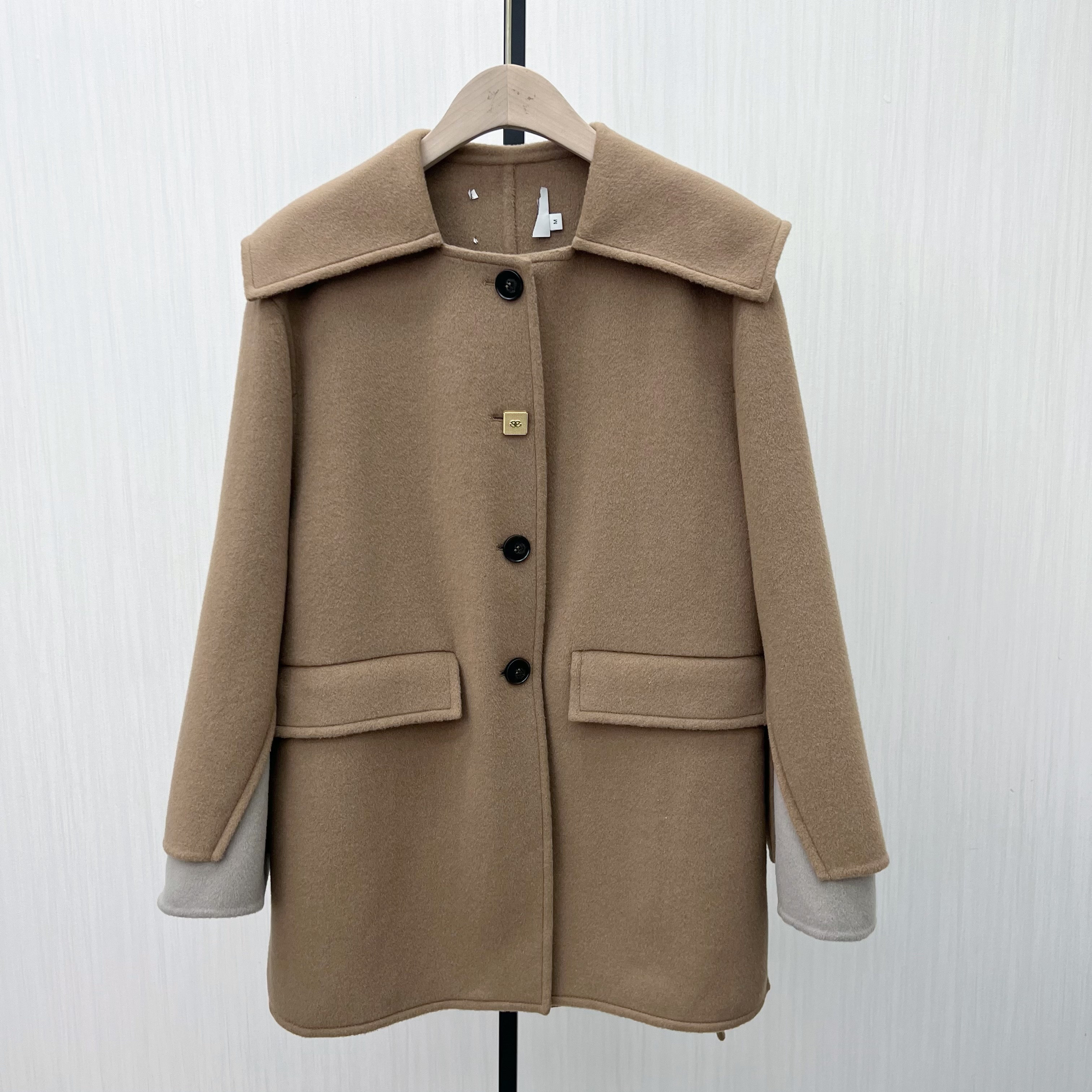 S●2025冬季新品 双面呢大衣女中长款气质宽松绵羊毛呢外套789