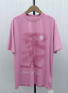 伊●2026夏季新品 短袖t恤女中长款宽松休闲百搭慵懒风上衣3135