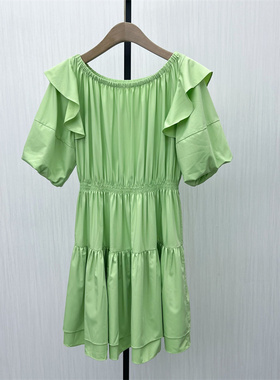 良月●2025夏季新品 法式连衣裙女气质显瘦小清新a字茶歇裙9332