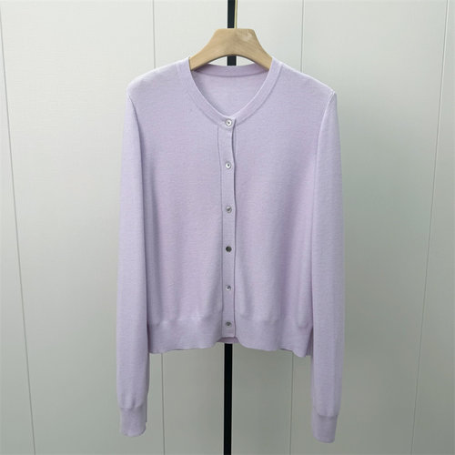 fei●2026秋季新品 绵羊毛针织开衫女气质宽松小个子毛衫上衣7194