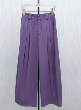 伊●2026夏季新品 阔腿裤女日常通勤显瘦垂感拖地休闲长裤3521