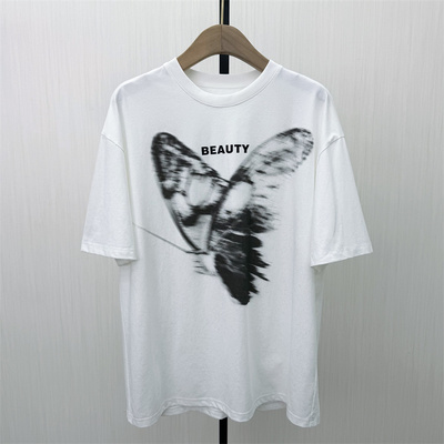 乂●2026春季新品 印花短袖t恤女宽松休闲百搭显瘦慵懒风上衣2985