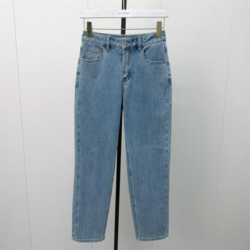 fei●2026秋季新品 直筒小脚牛仔裤女高腰显瘦修身长裤铅笔裤7229