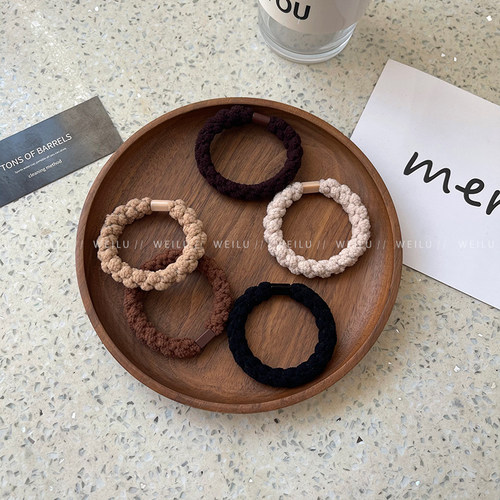 WEILU粗麻花皮筋发圈女