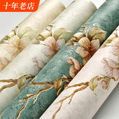 复古美式 壁纸无纺布立体田园卧室客厅家用小碎花加厚电视背景墙纸