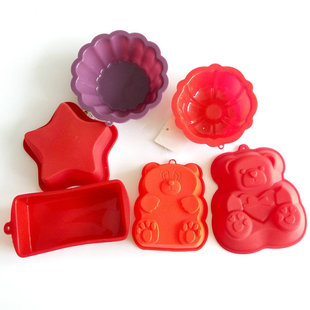 食品级硅胶烘焙模具 小熊蛋糕模 果冻布丁模烤箱微波炉空气炸锅用
