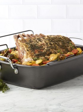 高档进口美国华富尼龙不沾涂层烤盘大型烤鸡盆烤肉盆ROSTER烤箱用