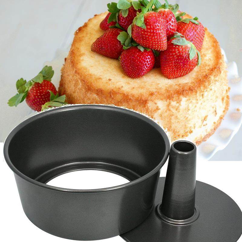 美国进口食品不粘涂层戚风模9寸蛋糕模具中空烟囱模活底烘焙工具