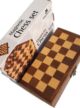 高档珍藏版实木迷你便携国际象棋绝版收藏西洋棋双陆棋BACKGAMMON