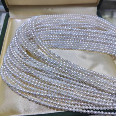 天然淡水baby链白细胞片珍珠3-4mm性价比款近圆强光百搭颈饰项链