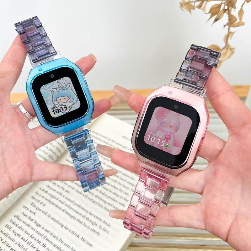 适用小米米兔6C/5C/4C/U1儿童电话手表表带ins风渐变壳男女保护套