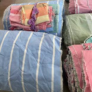 手工布料DIY布 纯棉老粗布面料 随机发 处理微瑕疵布头 刘大姐家