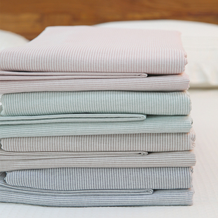 超柔软！100%全棉无印色织水洗棉床单被套床笠宿舍单人双人四件套