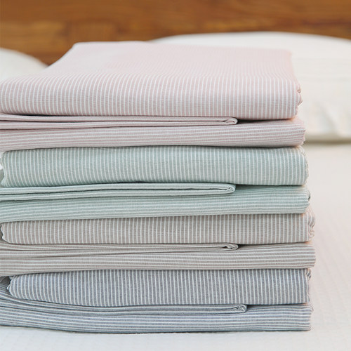 超柔软！100%全棉无印色织水洗棉床单被套床笠宿舍单人双人四件套