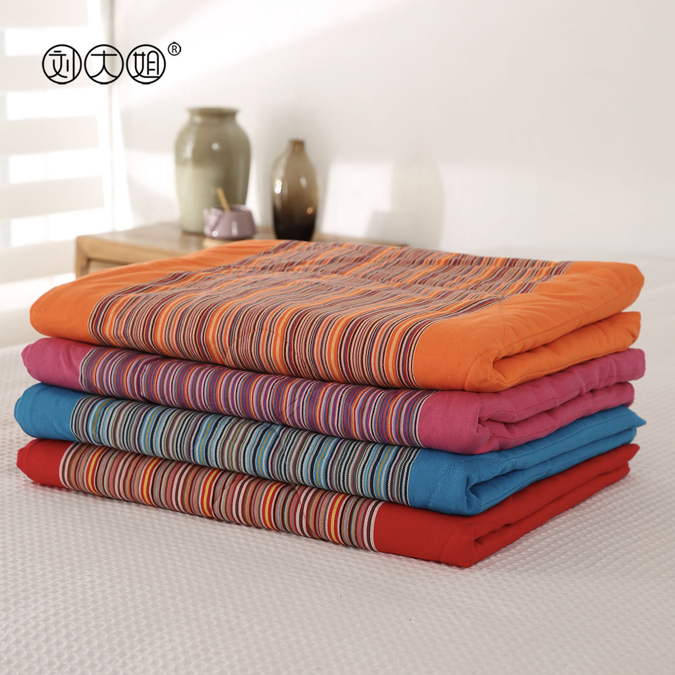 纯手工拼接老粗布丝棉被生理小被子办公室午休被儿童小被子可机洗