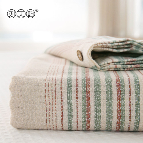 外贸尾货 高端合股精梳棉提花老粗布三件套纯棉全棉床单床品透气