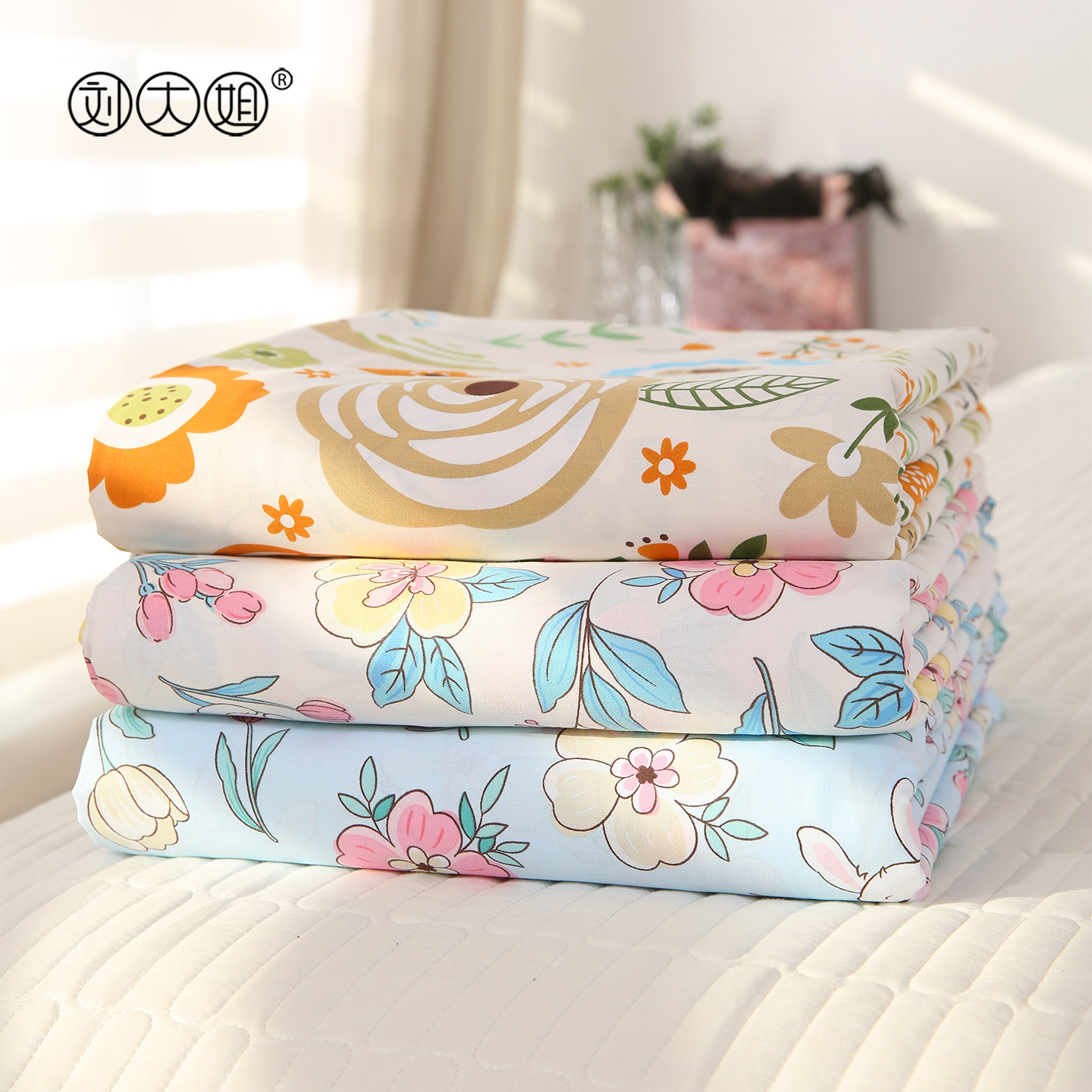 田园小碎花全棉床单被套单件1.8床上四件套学生宿舍纯棉枕套被罩