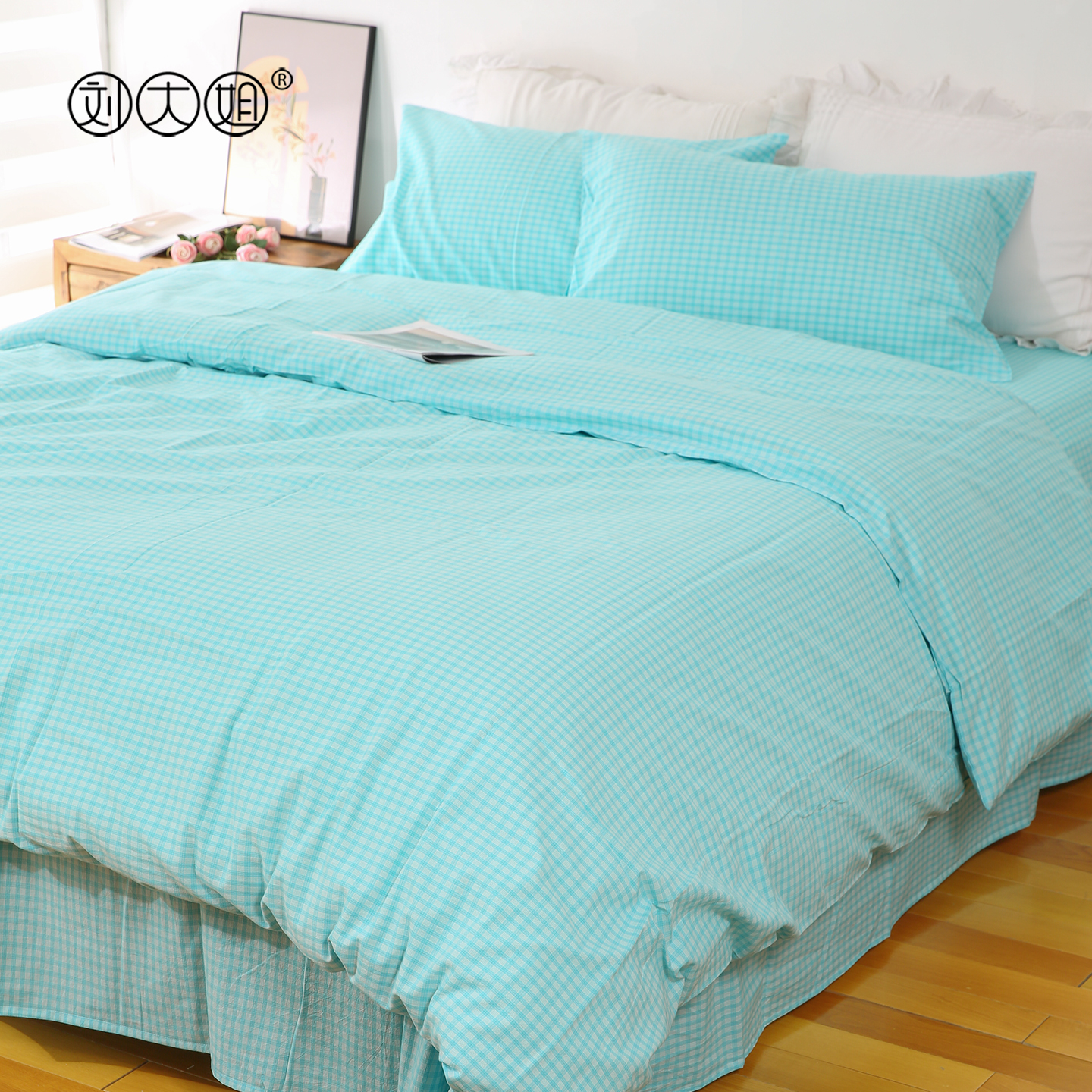 全棉透气被套单件被罩床单套件