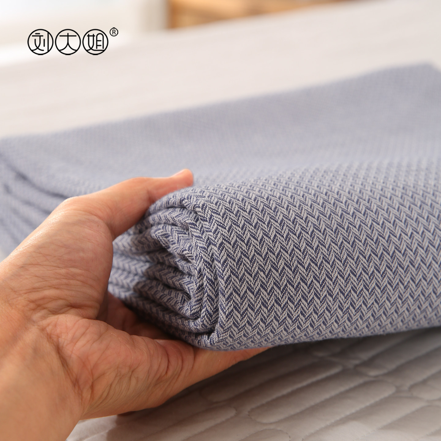 A类无荧光提花老粗布床单