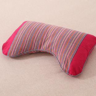 纯棉老粗布U型荞麦枕单人枕保健枕护颈助眠枕可拆洗 清仓处理