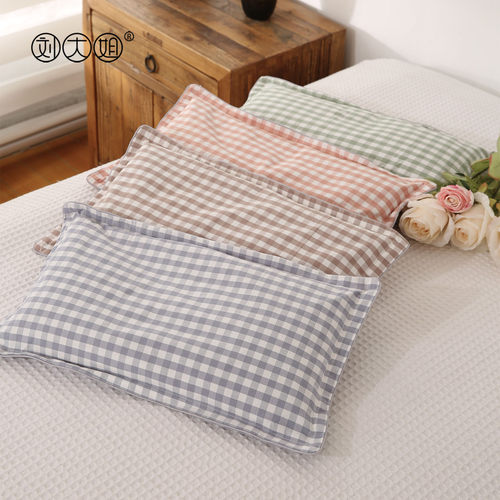 纯棉老粗布小方枕可拆洗