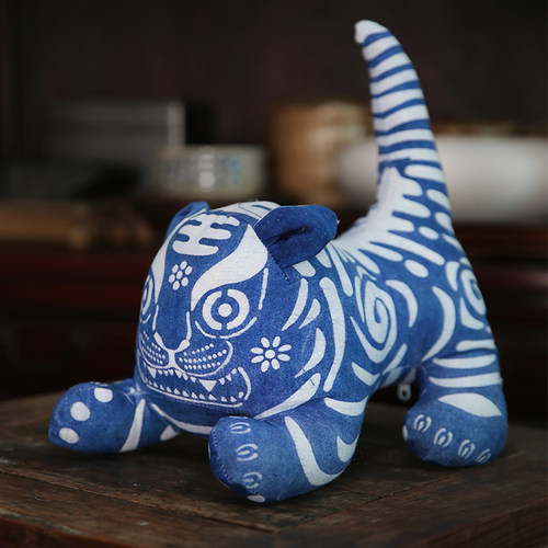 布老虎传统民间工艺生肖娃娃玩偶虎年吉祥物公仔印花手工玩具