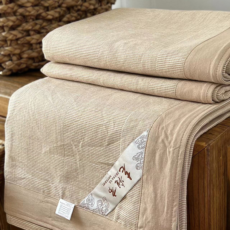 出口余单老粗布凉席三件套