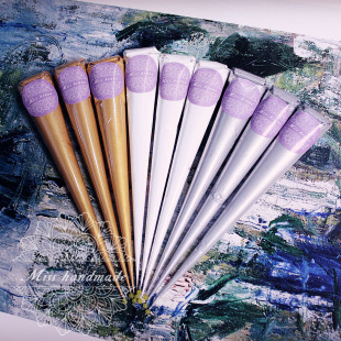 Miss 金银珠光白 海娜曼海蒂玻璃杯手机壳帽子蜡烛物品彩绘膏单支