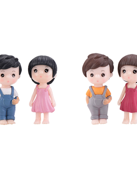 可爱情侣PVC公仔孩子过家家玩具