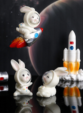 小小宇航员树脂公仔烘焙蛋糕装饰