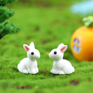 可爱小耳朵斯基兔子公仔儿童玩具生日礼物微景观摆件烘焙蛋糕饰品