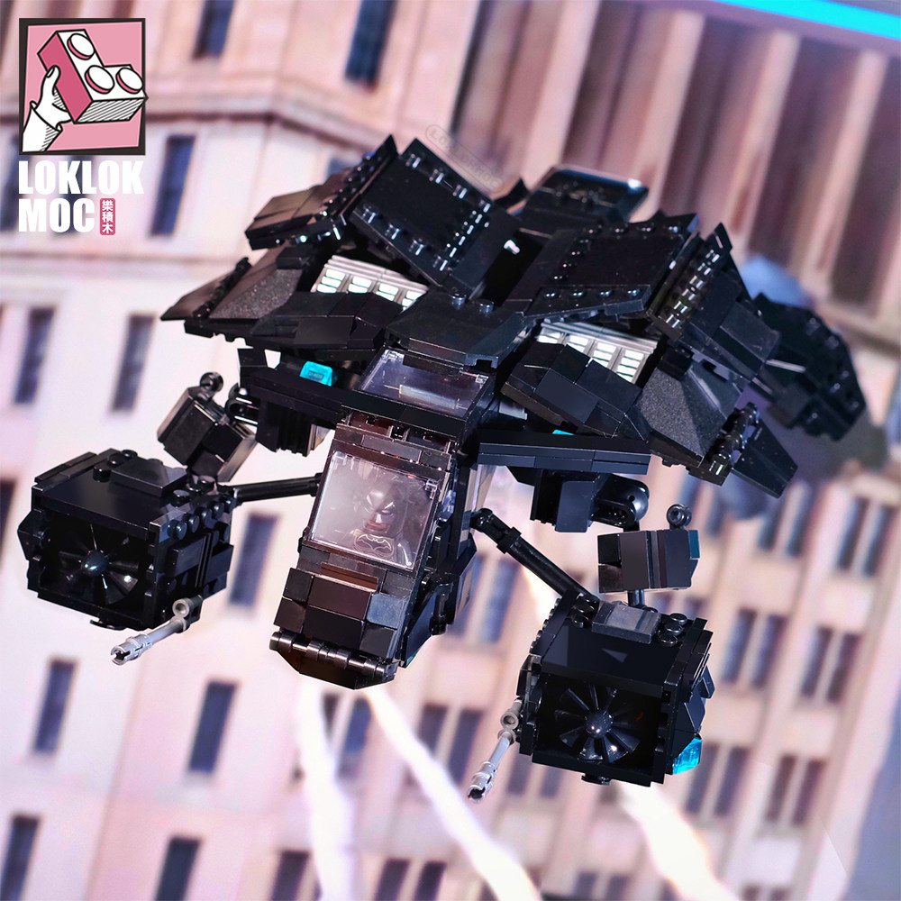 乐高MOC蝙蝠侠lego蝙蝠战机thebat黑暗骑士蝙蝠战车loklokmoc场景