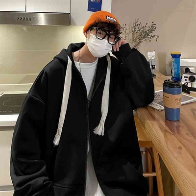 春秋季帅气宽松连帽薄款上衣潮流