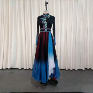 出租赁蒙古舞蹈演出服装女飘逸大裙摆民族舞课堂服装新款少数民族