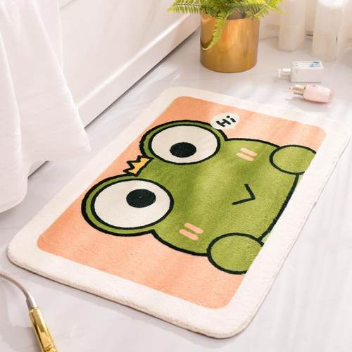 卡通仿羊绒地垫浴室门口地毯吸水防滑加厚款入户门垫耐脏脚垫子
