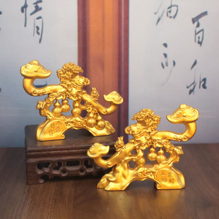 沙金财富如意摆件福禄吉祥百财到家摆件客厅办公室装饰工艺品